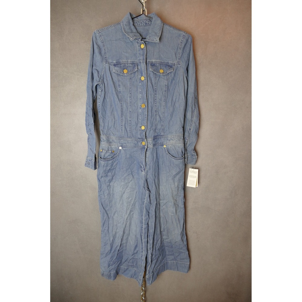 Michael Kors Denim Jumpsuit‎ Women's Size 4 Verushka Wash